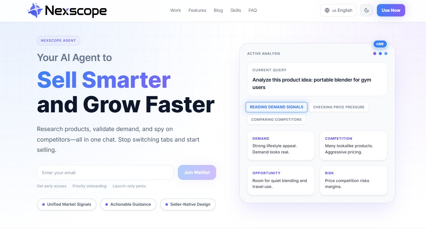 Nexscope AI-powered Amazon seller tools