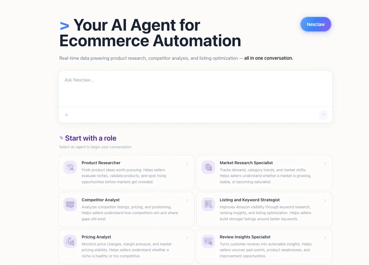 Nexscope AI Agent for e-commerce research