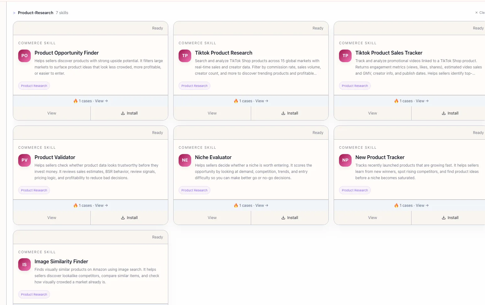 Nexscope Product Research skills for product opportunity validation TikTok research and image similarity