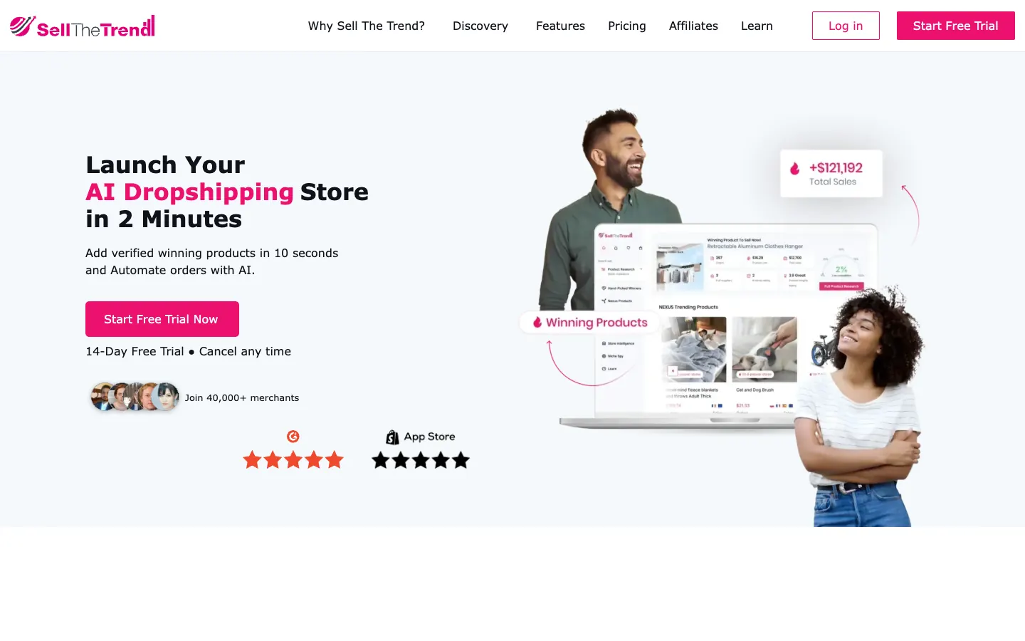 Sell The Trend AI dropshipping product research screenshot